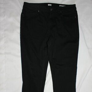 DKNY Jeans Mens(34 x28) Stanton Slim Fit Black Denim Dark Wash Stretch Casual